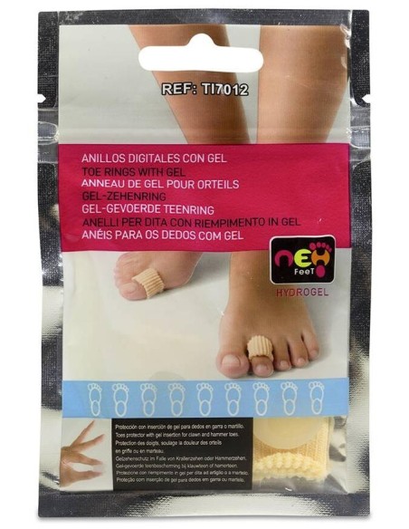 Neh Feet Anillo Digital Con Gel Talla Pequeña, 2 Uds