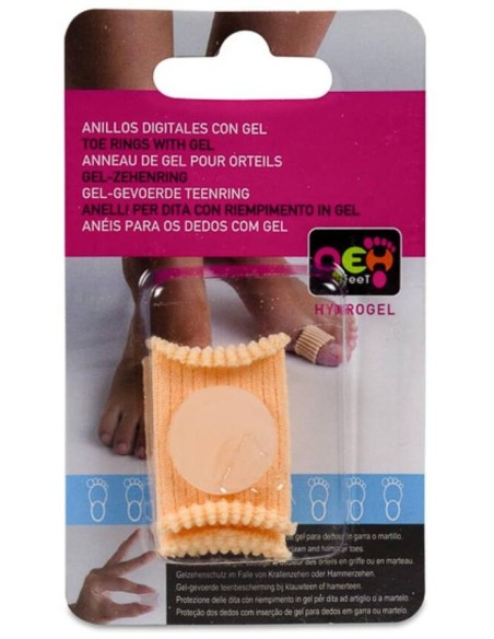Neh Feet Anillo Digital Con Gel Talla Mediana, 2 Uds