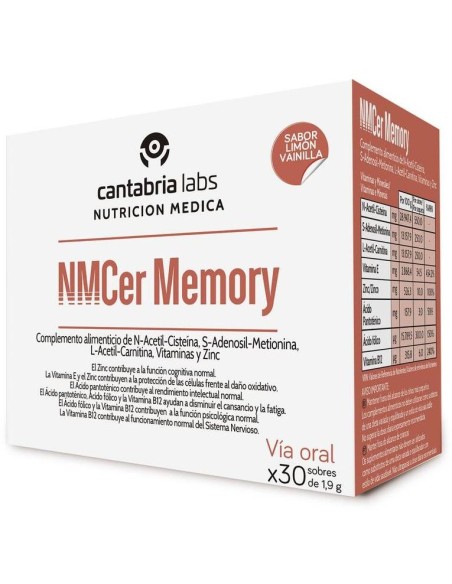 Nutrición Médica Nmcer Memory Sabor Limón Y Vainilla 30Uds