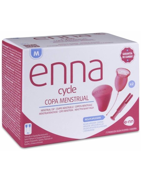 Enna Cycle Copa Menstrual Con Aplicador Talla M, 2 Uds