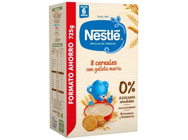 Nestlé 8 Cereales Con Galleta María 0% Azúcares...
