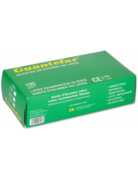 Guantefar Guantes Látex Talla Grande 100Uds