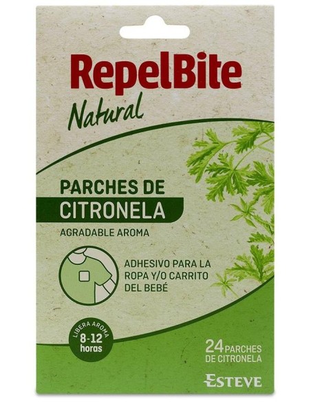 Repel Bite Natural Parches Ropa Con Citronella, 24 Uds