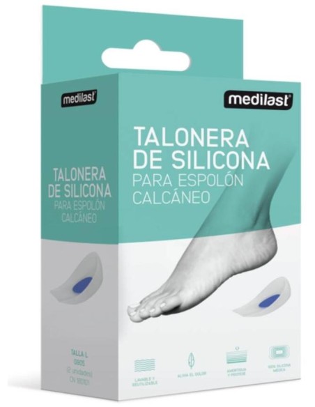 Medilast Talonera De Silicona Para Espolón Calcáneo Talla S, 2 Uds