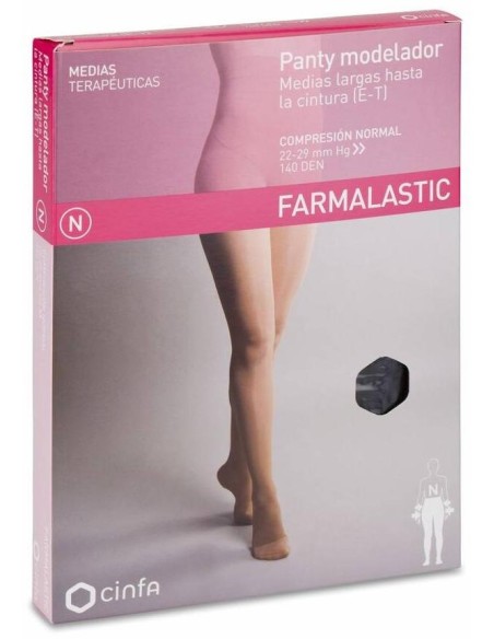 Farmalastic Panty Modelador Negro Compresión Normal Talla Pequeña, 1 Ud