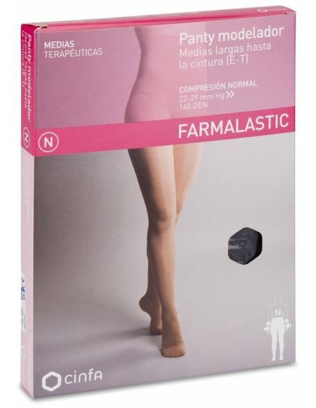 Farmalastic Panty Modelador Negro Compresión Normal Talla Grande, 1 Ud