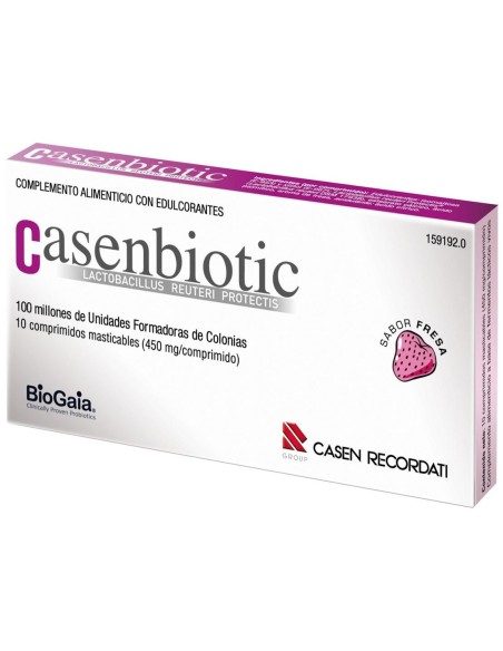 Casenbiotic Fresa, 10 Comprimidos
