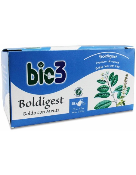Bio3 Boldigest Boldo Con Menta 25 Filtros