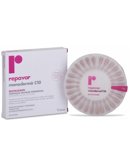 Repavar Revitalizante Monodermà C10 Cápsulas Faciales Intensivas, 28 Uds