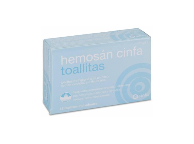 Hemosan Cinfa Toallitas, 12 Uds