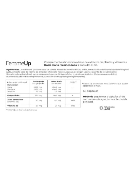 Femmeup Caps Líbido 120 Cápsulas