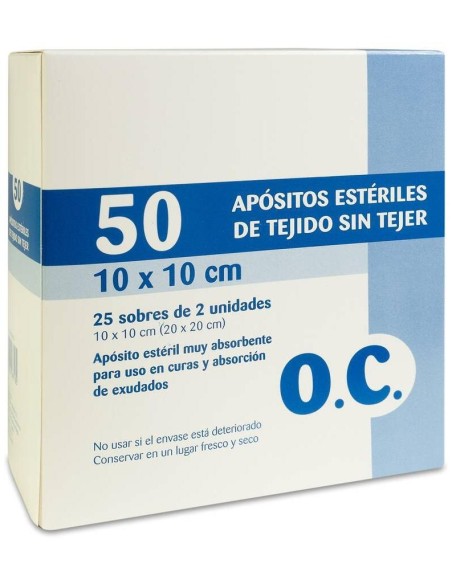 O.C Compresa Estéril Tejido Sin Tejer 10Cmx10Cm 50Uds