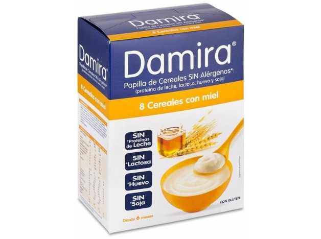 Damira Papilla 8 Cereales Miel, 600 G