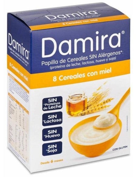 Damira Papilla 8 Cereales Miel, 600 G