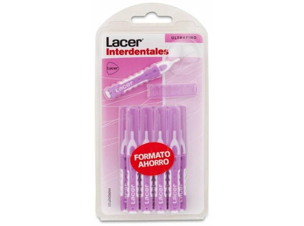 Interdental Lacer Ultrafino Recto Rosa 10Ud.