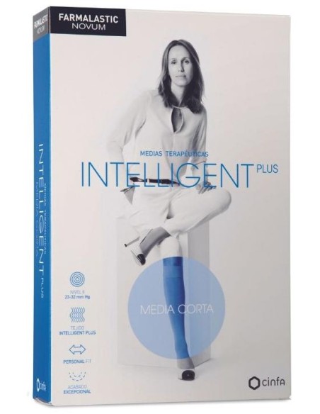 Cinfa Farmalastic Novum Intelligent Media Corta Talla 2 Marino, 1 Unidad