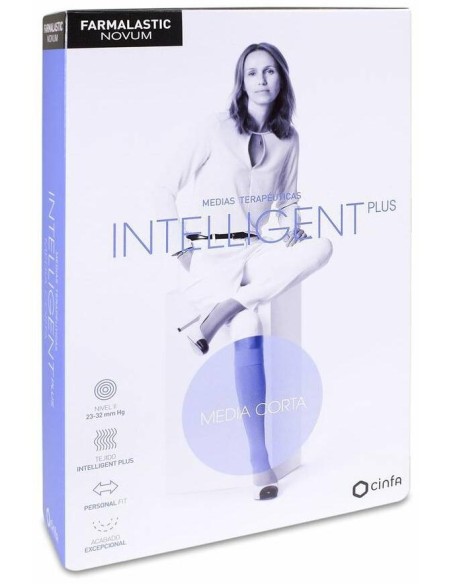 Farmalastic Novum Intelligent Plus Media Corta Compresión Normal Color Caviar T-3 1Ud