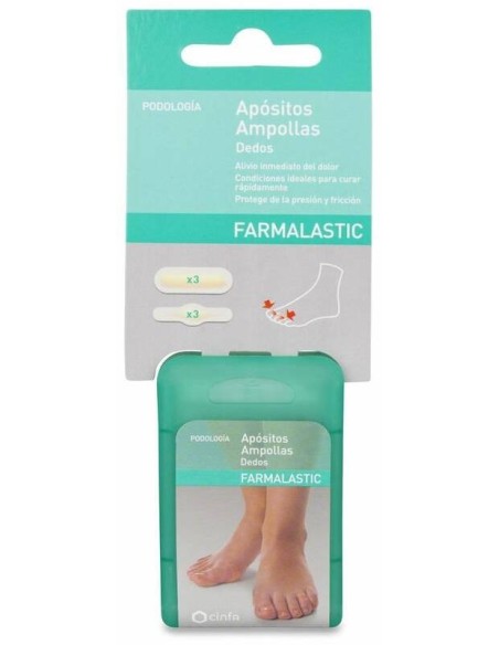 Farmalastic Protector Ampollas Apósito Adhesivo Dedos 6Uds
