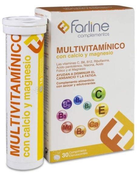 Farline Multivitamínico Efervescente, 30 Comprimidos