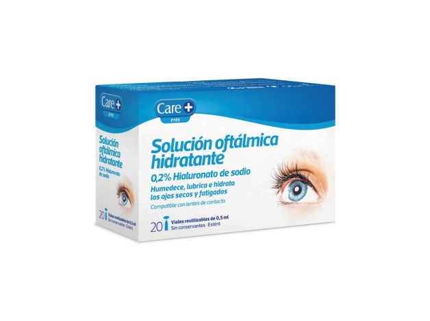 Care+ Solución Oftálmica Hidratante, 20 Viales