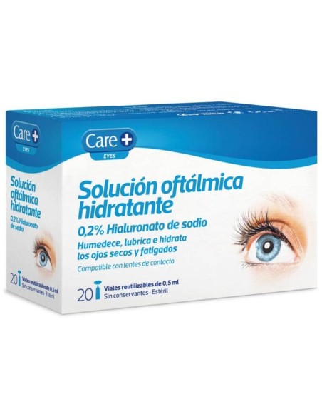 Care+ Solución Oftálmica Hidratante, 20 Viales
