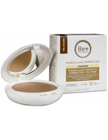 Be+ Maquillaje Compacto Corrector Oil- Free Spf 30 Piel Oscura, 40 Ml