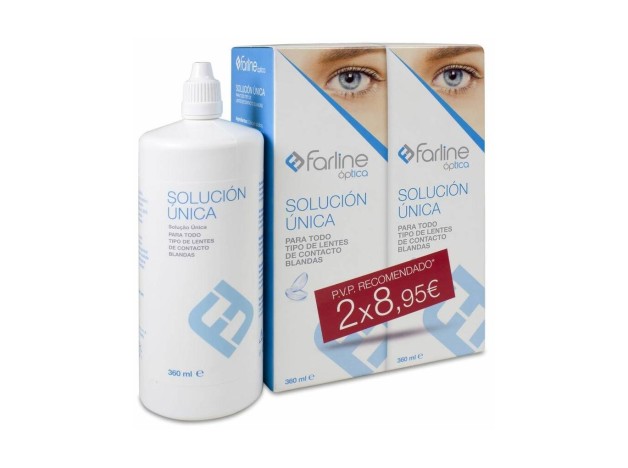 Farline Solucion Unica Lentes De Contacto 2X...