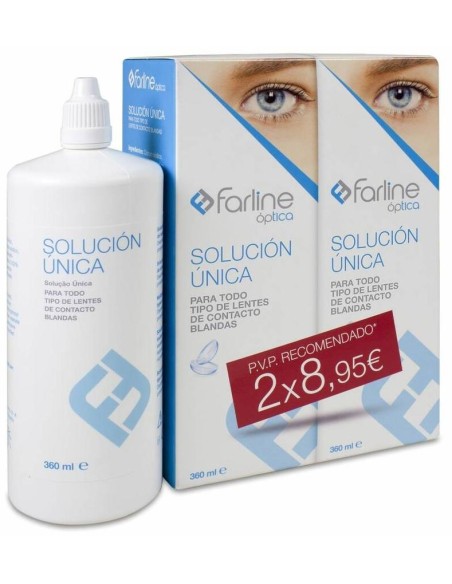 Farline Solucion Unica Lentes De Contacto 2X 360 Ml