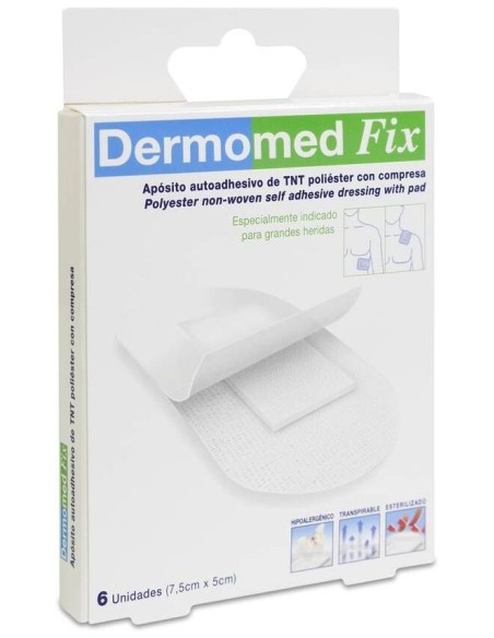 Dermomed Fix Apósito Estéril Autoadh 9 Cm X 5 Cm, 6 Uds