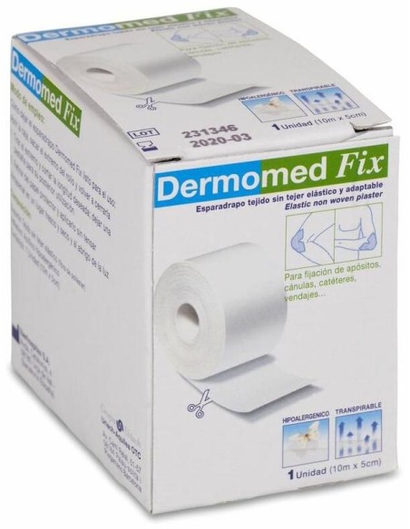 Dermomed Fix Esparadrapo Tejido Sin Tejer Elástico 10 M X 5 Cm, 1 Ud