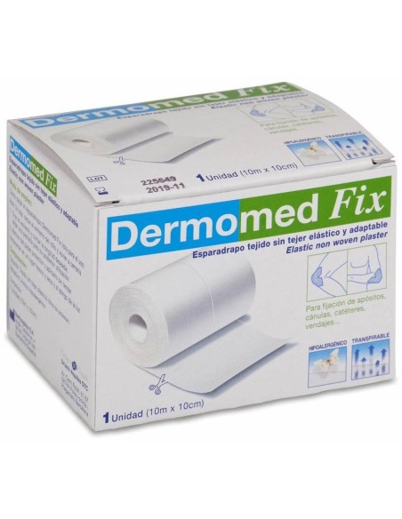 Dermomed Fix Esparadrapo Tejido Sin Tejer Elástico 10 M X 10 Cm, 1 Ud