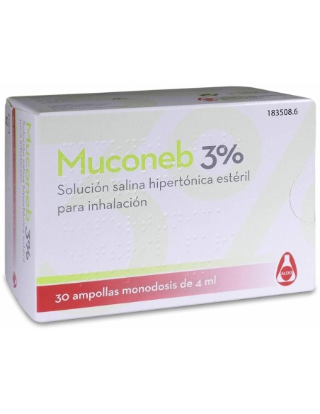 Muconeb 3% Solución Salina, 30 Ampollas