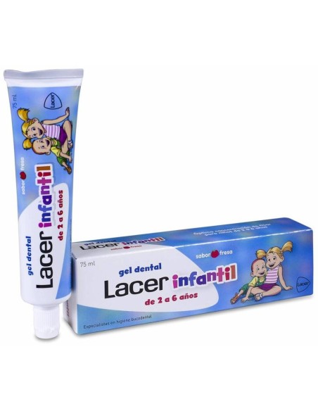 Lacer Infantil Gel Dental Sabor Fresa, 75 Ml