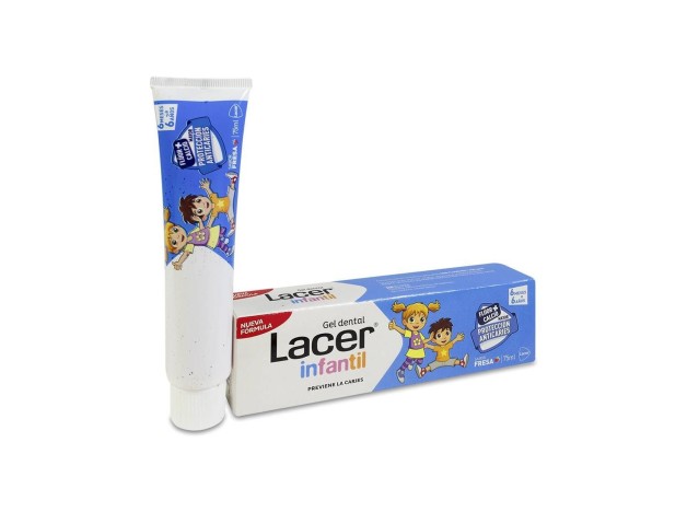 Lacer Infantil Gel Dental Sabor Fresa, 75 Ml