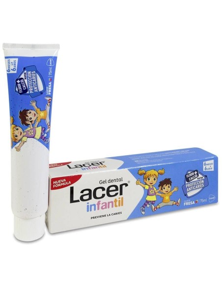 Lacer Infantil Gel Dental Sabor Fresa, 75 Ml