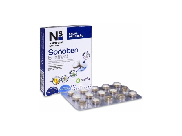 Ns Soñaben Bi-Effect Melatonina 1,85Mg 15 Comp
