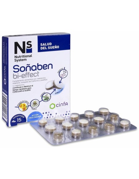 Ns Soñaben Bi-Effect Melatonina 1,85Mg 15 Comp