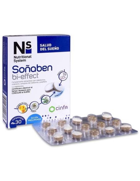 Ns Soñaben Bi-Effect Melatonina 1,85Mg 30 Comp