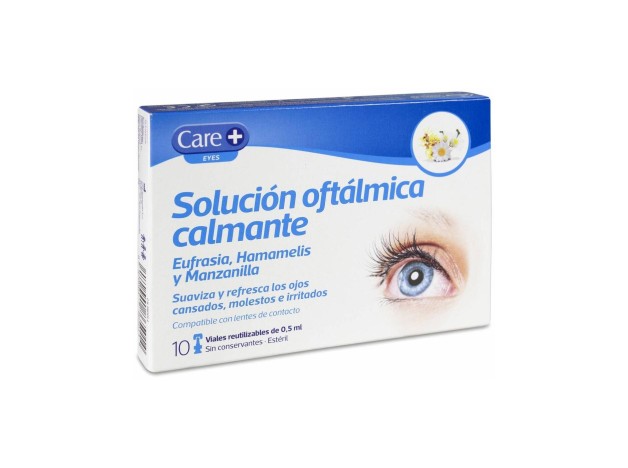 Care+ Solución Oftálmica Calmante, 10 Viales