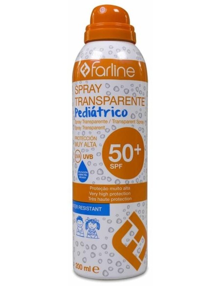 Farline Spray Transparente Pediátrico Spf 50+, 200 Ml