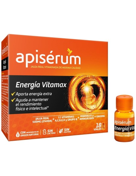 Apisérum Energía Vitamax Viales, 18 Viales