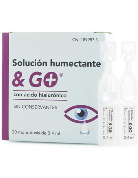 Pharma%26Go Solución Humectante Monodosis %26 Go 0,4 Ml, 20 Unidades