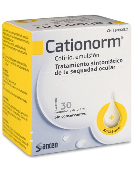 Santen Cationorm Pphthalmic Emulsion 30Monodosis