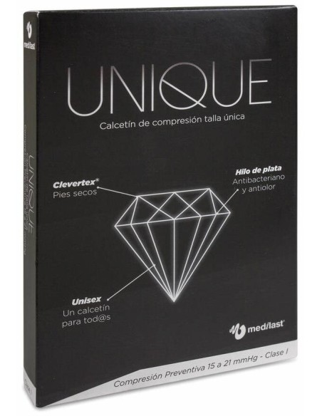 Medilast Unique Calcetín De Talla Única Compresión Preventiva Negro, 1 Par