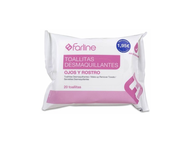 Farline Toallitas Desmaquillantes, 20 Uds