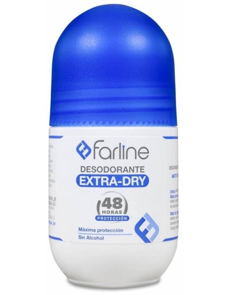 Farline Desodorante Extra-Dry 48 Horas Roll-On, 50 Ml