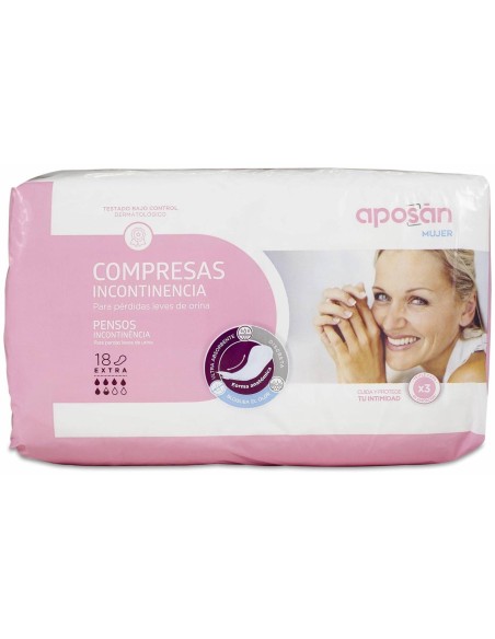 Aposán Compresas De Incontinencia Extra, 18 Uds