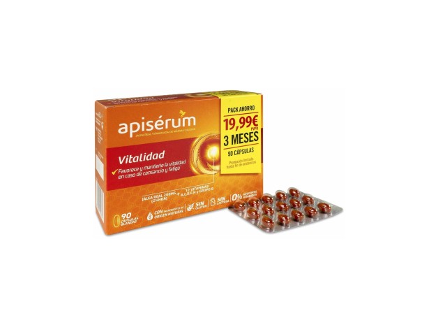 Apisérum Pack Vitalidad 3 Meses 90Caps