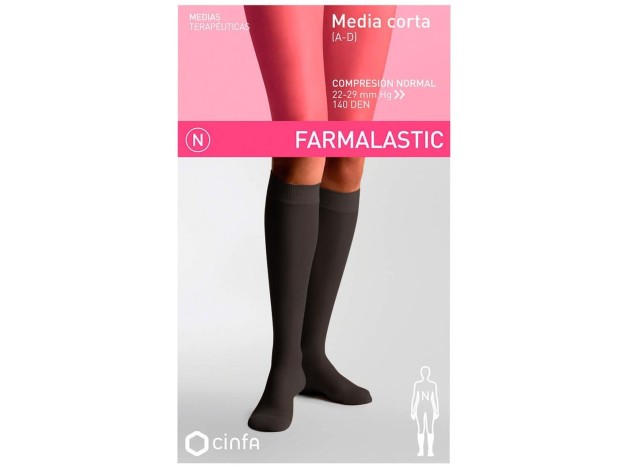Farmalastic Media Corta Con Puntera Abierta...