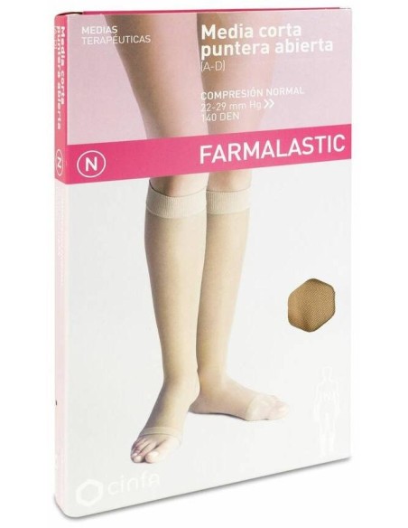 Media Corta (A-D) Comp Normal Farmalastic Puntera Abierta Camel T- M